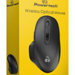 POWERTECH ασύρματο ποντίκι PT-1152, USB & USB-C δέκτη, 1600DPI, μαύρο