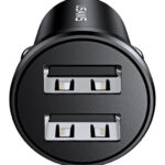 USAMS φορτιστής αυτοκινήτου C20, 2x USB, 2.4A, μαύρο