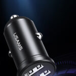 USAMS φορτιστής αυτοκινήτου C20, 2x USB, 2.4A, μαύρο