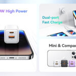 USAMS φορτιστής τοίχου US-CC189, USB & USB-C, 30W PD, λευκός