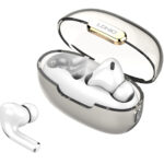 LDNIO earphones με θήκη φόρτισης T02, True Wireless, HiFi, λευκά