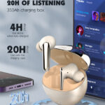 LDNIO earphones με θήκη φόρτισης T01, True Wireless, HiFi, μαύρα