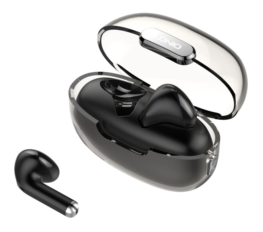 LDNIO earphones με θήκη φόρτισης T03, True Wireless, HiFi, μαύρα