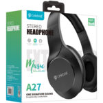 CELEBRAT headphones A27, wireless & wired, Bluetooth 5.3, Φ40mm, μαύρα