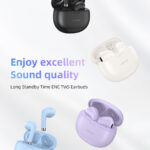 USAMS earphones με θήκη φόρτισης US-YO17, True Wireless, μαύρα