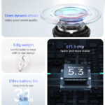 USAMS earphones με θήκη φόρτισης US-YO17, True Wireless, μαύρα