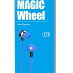 CELEBRAT Earphones με μικρόφωνο D1, 10mm, 3.5mm, 1.2m flat, μπλε