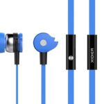 CELEBRAT Earphones με μικρόφωνο D1, 10mm, 3.5mm, 1.2m flat, μπλε