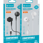 CELEBRAT earphones με μικρόφωνο D12, USB-C, 1.2m, μαύρα