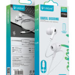 CELEBRAT earphones με μικρόφωνο E300, USB-C, 1.2m, λευκά