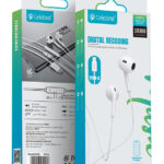 CELEBRAT earphones με μικρόφωνο E400, USB-C, 1.2m, λευκά