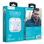 CELEBRAT earphones με μικρόφωνο G17, Lightning, 1.2m, λευκά