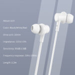 CELEBRAT earphones με μικρόφωνο G19, 3.5mm, 1.2m, μαύρα