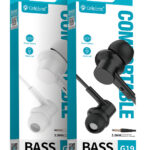 CELEBRAT earphones με μικρόφωνο G19, 3.5mm, 1.2m, μαύρα