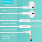 CELEBRAT earphones με μικρόφωνο G20, 3.5mm, 1.2m, λευκά11