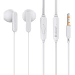 CELEBRAT earphones με μικρόφωνο G23, 3.5mm, 1.2m, λευκά