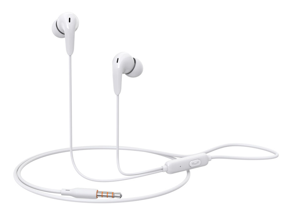 CELEBRAT earphones με μικρόφωνο G26, 3.5mm, 1.2m, λευκά