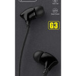 CELEBRAT Earphones με μικρόφωνο G3, on/off, 10mm, 3.5mm, 1.2m, μαύρα