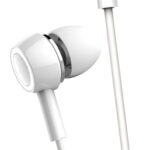 USAMS earphones με μικρόφωνο EP-12, 10mm, 3.5mm, 1.2m, λευκά