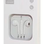 USAMS earphones με μικρόφωνο EP-22, 3.5mm, 14mm, 1.2m, λευκά1