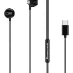 POWERTECH earphones με μικρόφωνο Prime, USB-C, 1.2m, μαύρα