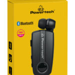 POWERTECH earphone Klipp 2 PT-998 multipoint, Bluetooth 5.1, USB-C, γκρι