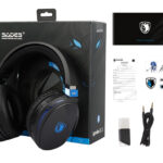 SADES gaming headset Warden I, wireless & wired. multiplatform BT, μαύρο