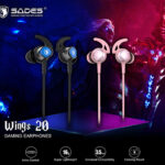 SADES gaming earphones Wings 20, 12mm, 3.5mm, 1.2m, ροζ