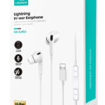 USAMS earphones με μικρόφωνο EP-41, Lightning, 10mm, 1.2m, λευκά