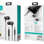 USAMS earphones με μικρόφωνο EP-42, 3.5mm, 1.2m, μαύρα