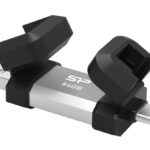 SILICON POWER USB Flash Drive C51, USB/USB-C, 64GB, 120MBps, ασημί