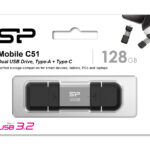 SILICON POWER USB Flash Drive C51, USB/USB-C, 128GB, 120MBps, ασημί