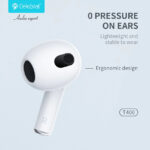 CELEBRAT earphones με θήκη φόρτισης T400, True Wireless, λευκά