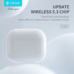 CELEBRAT earphones με θήκη φόρτισης T400, True Wireless, λευκά