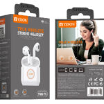 YISON earphones με θήκη φόρτισης T8, True Wireless, λευκά