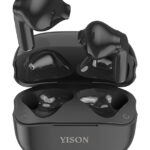 YISON earphones με θήκη φόρτισης TWS-T6, True Wireless, μαύρα