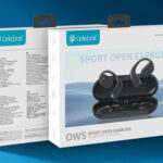 CELEBRAT earphones με θήκη φόρτισης W29, Open Wearable Stereo, μαύρα