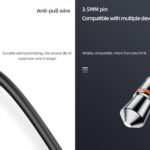 YISON earphones με μικρόφωνο X2, 3.5mm, 1.36m, λευκά