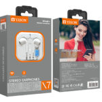 YISON earphones με μικρόφωνο X7, Lightning, 1.2m, λευκά