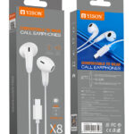 YISON earphones με μικρόφωνο X8, USB-C, 13mm, 1.2m, λευκά