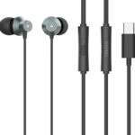 CELEBRAT earphones με μικρόφωνο D15, USB-C, 1.2m, μαύρα