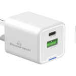 POWERTECH φορτιστής τοίχου PT-1224, καλώδιο, USB/USB-C, 33W, GaN, λευκός