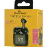 POWERTECH earphones με θήκη φόρτισης PT-1227, TWS, ENC, 30/480mAh, μαύρα