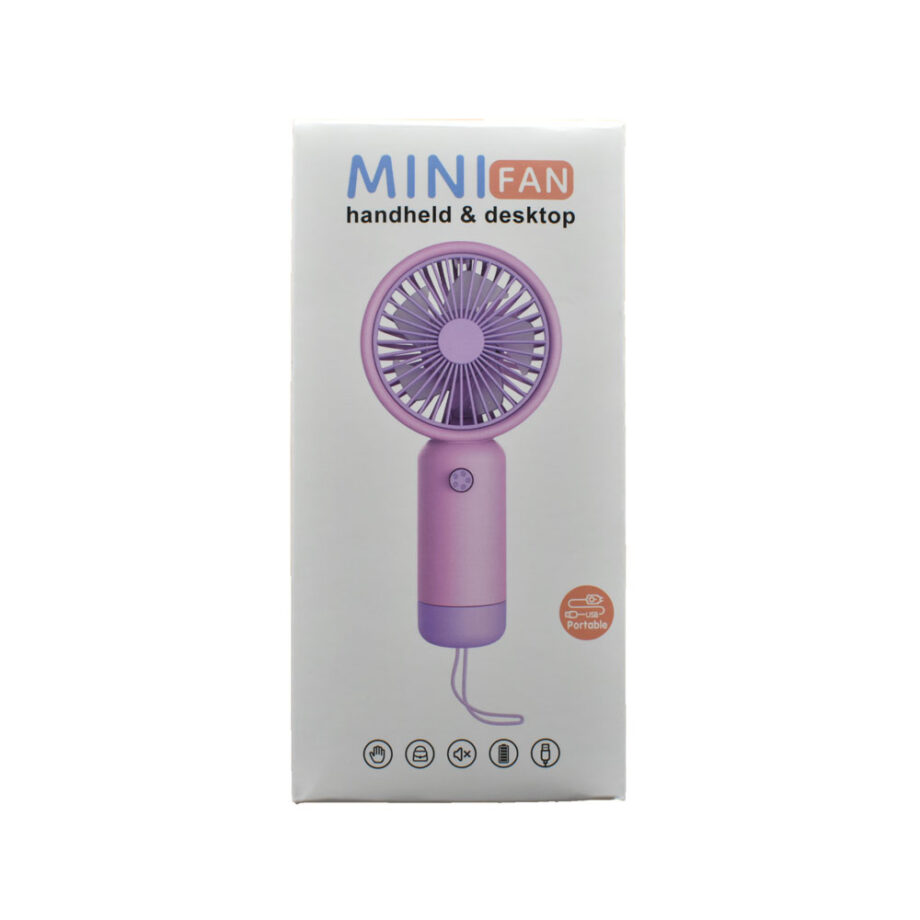 Φορητός mini Επαναφορτιζόμενος Ανεμιστήρας 99010-4 Μπλέ Φράουλα
