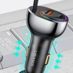 USAMS φορτιστής αυτοκινήτου US-CC192 με καλώδιο, USB/USB-C, 60W, μαύρος