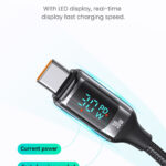 USAMS φορτιστής αυτοκινήτου US-CC192 με καλώδιο, USB/USB-C, 60W, μαύρος