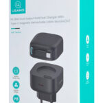 USAMS φορτιστής τοίχου US-CC202 με καλώδιο USB-C, USB-C, 35W GaN, μαύρος