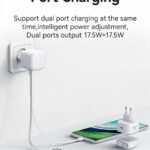 USAMS φορτιστής τοίχου US-CC209 καλώδιο Lightning, USB-C 35W GaN, μαύρος