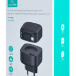 USAMS φορτιστής τοίχου US-CC209 καλώδιο Lightning, USB-C 35W GaN, μαύρος