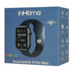 ΙΝΤΙΜΕ smartwatch 9 Pro Max, 2.1", IP67, heart rate, ηχείο & mic, μαύρο